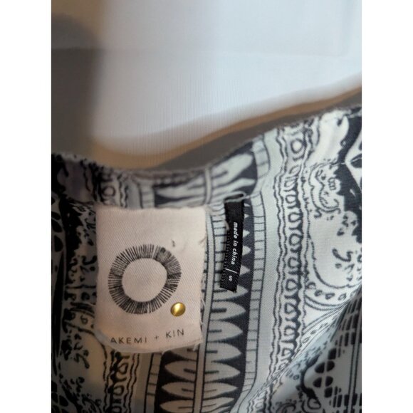 Anthropologie Akemi & Kin Geometric Babydoll Tank Top Sz S Y2K 90s Look Modal - Picture 6 of 8